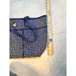 Tommy Hilfiger Tote Bag Navy White Monogram Jacquard Large Shoulder Bag Women Photo 5