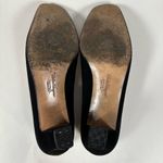 Salvatore Ferragamo  80s Pumps Heels Black Suede Tortoise Buckle Accent 7 1/2 B Photo 4