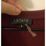 1. State V neck Burgundy sweater cutout bell sleeves size Large Red Photo 2