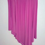 David Meister Hot Pink Fluid Jersey Asymmetrical Elastic Waist Skirt Size XL NEW Photo 1