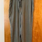 Chico's Tapered Ankle Gauze Pants Olive Rayon Waist Tie Accent NWT Size 2.5 Photo 0