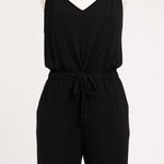 Bluivy Black Surplice Jersey Jumpsuit Small Photo 3