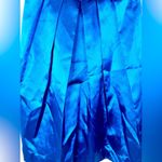 Speechless  Strapless Blue Satin Dress with Black Bow - Size 3 Photo 4
