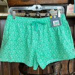 Lauren James  Mint Green Print Shorts Womens Medium Elastic Drawstring Photo 0