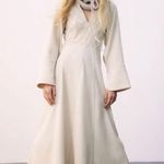 ZARA NWT  Bloggers Fav Voluminous Cream Midi Dress Photo 1