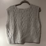 ZARA Grey  Cable Knit Sweater Vest Photo 2