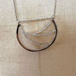 LC Lauren Conrad Lauren Conrad silver tone rhinestone pendant necklace Photo 10