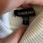 Bebe Sparkly Embellished Logo Ribbed Knit Turtleneck Photo 3