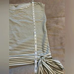 Daniel Cremieux Cremieux Striped Sleeveless Top Women’s Size Medium Olive Cream Photo 1