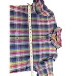 Max UK 18 US 14/16 Rainbow Plaid Button Up Long Sleeve 100% Cotton Shirt NWT Photo 10