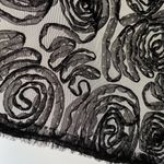 Studio M black white polka dot floral appliqué sheer overlay skirt Photo 4