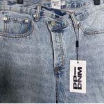 Princess Polly HOLLY ASYMMETRIC STRAIGHT LEG JEAN LIGHT WASH DENIM LOWER IMPACT Photo 5