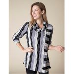 Habitat  Clothes to Live In 3D Knit Wavy Textured Cowl Neck Tunic L Lagenlook Art Photo 1