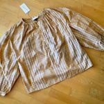 Universal Threads Universal Thread Yellow Plaid, 100% Cotton, Puffy Sleeve Shirt, Size M Photo 0