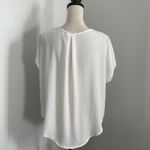 Lush Clothing Sheer Oversized Blouse size Medium LUSH White Clean Girl Corpcore Office Chic Photo 1