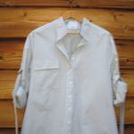 NWOT Acler Striped Wrap Shirt Top Gray Size 8 Photo 4