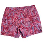 Bandolino  Size 12 Red Paisley Womens "Amy Shorts" Photo 1