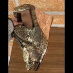 Marchez vous blue Gold Snake Nell Leather sandal Size 8 Photo 2