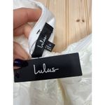 Lulus NWT  Exquisite White Velvet Burnout Strapless Maxi Dress Wedding Bride Sz L Photo 7