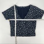 Brandy Melville Brandy Melville Floral Amara Crop Top OS Black Small medium Photo 4