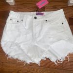 Edikted White Jean Shorts Photo 2