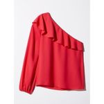 Aritzia Aritizia Allaire Ruffle One Shoulder Blouse Top Photo 2