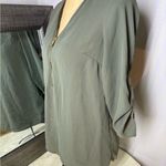 Rue 21 Sage Green Blouse with Front Zipper Photo 1
