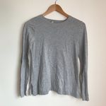 ASOS Gray Crewneck Sweater with French Bulldog elbow patch Womens Size 4 Knit Photo 4