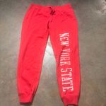 Aeropostale Jogger Pants Womens Red Drawstring Gym Athletic New York Size Large Photo 0