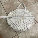 La Regale  Round Rope Bag Circle Tote Bag‎ White speckled Accents woven NWT Photo 7