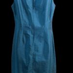 Danny & Nicole Vintage NY Blue Sleeveless V Neck Mini Dress Photo 6