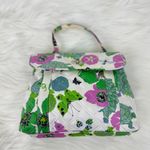 Vera Bradley  | Sateen Nicole Butterfly Floral Print Satchel Handbag Photo 1