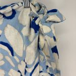 Loft NWT Blue & White Floral Linen Blend Wrap Midi Skirt Photo 4