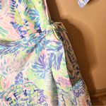 Lilly Pulitzer Darlah Ruffle Wrap Dress Shell of a party green purple Size 0 Photo 4