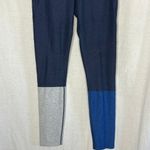 Outdoor Voices 7/8 Dipped Navy Blue Gray Two Tone Colorblock Ankle Legging Small Photo 4