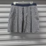 Banana Republic  Womens Skirt Sz 10P Blue Seersucker Y2K Coastal Cowgirl Preppy Photo 1