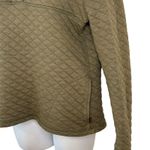 Avalanche  Olive Green Quilted Long Sleeve Pullover Henley Sweatshirt Jacket sz M Photo 6