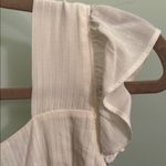 Pleione  White Ruffled Cap Sleeve Blouse Photo 3