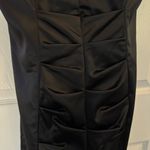 Nicole Miller Collection Black Strapless Ruched Satin Dress – Size 10 Photo 2