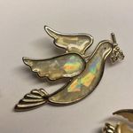 Lot Of 3 Gold Tone Christmas Holiday Brooch Pins Gold Tone Angels Photo 7