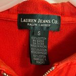 Ralph Lauren  Jeans Co Orange Hoodie‎ Women’s Size Small Full Zip Cotton Normcore Photo 2