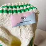 Chiara Ferragni White and Green Cable Knit Cropped Top Size L Photo 3