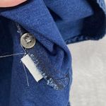 Madewell ‎ Top Womens M Blue Popover Denim Polka Dot Cotton Photo 6