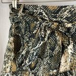 ZARA  Black & Brown Snake Print Mini Skort Skirt XS Photo 3