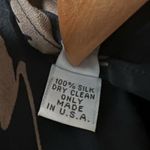 Ulla Johnson  Silk Tank Top Black Gold Deer Doe Animal Print Photo 2