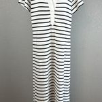 Vineyard Vines Zen Tee Shirt Maxi Dress Size L Nautical Stripe Cotton Modal Knit Photo 0