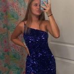 NWT Royal Blue Sequin Mini Dress Size XS Photo 0