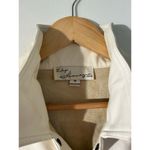 Vintage Havana romper women size M cream faux leather shorts collar short sleeve Size M Photo 3