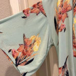 Kori  America Mint Green Florak‎ Adjustable Kimono size Medium Photo 2