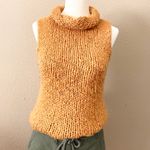 Vintage Expresss Chunky Knit Sleeveless Sweater Brown Size XS Photo 4